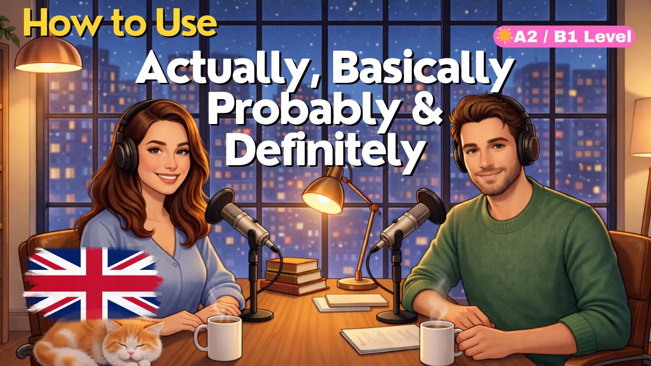 How Native Speakers Use Actually,Basically Probably & Definitely in Daily English | English Podcast