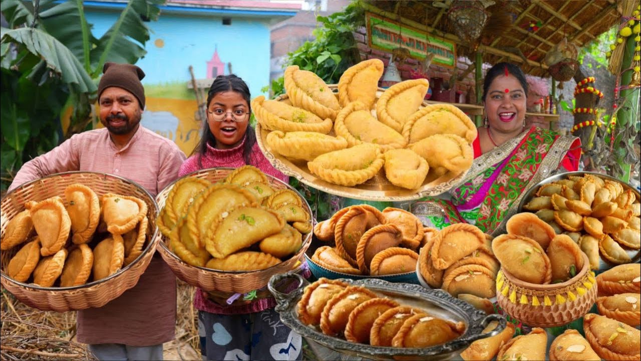 100% गारंटी से खस्ता बनेगे बिना साँचा की  सूजी गुजिया  न फटने का झंझट Holi Wali Gujiya