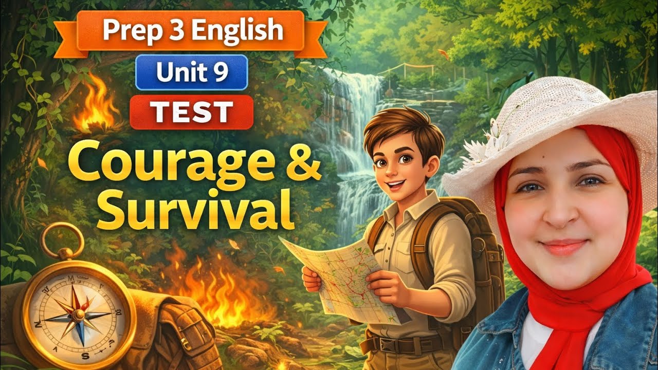 امتحان تالتة إعدادي الوحدة التاسعة | Prep 3 English - Unit 9 Test - Courage & Survival (2026) 📝