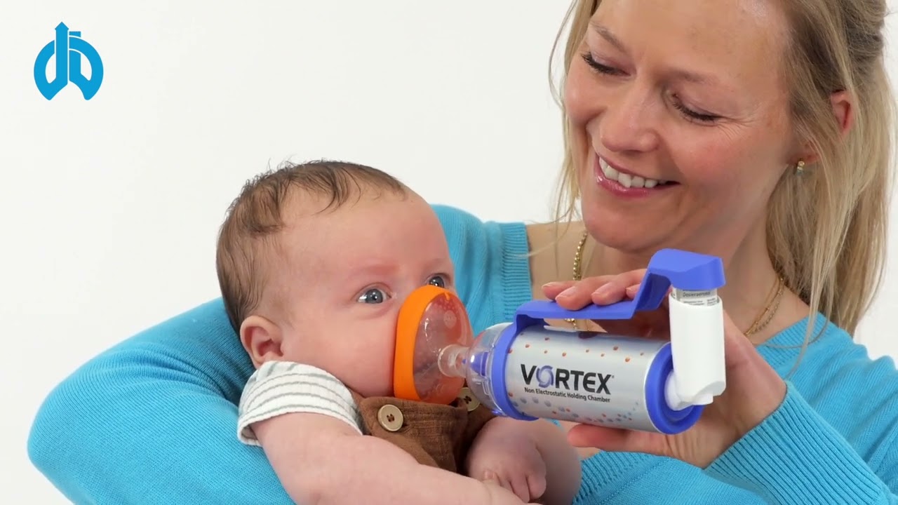 Inhalation mit Inhalierhilfe Vortex mit Babymaske