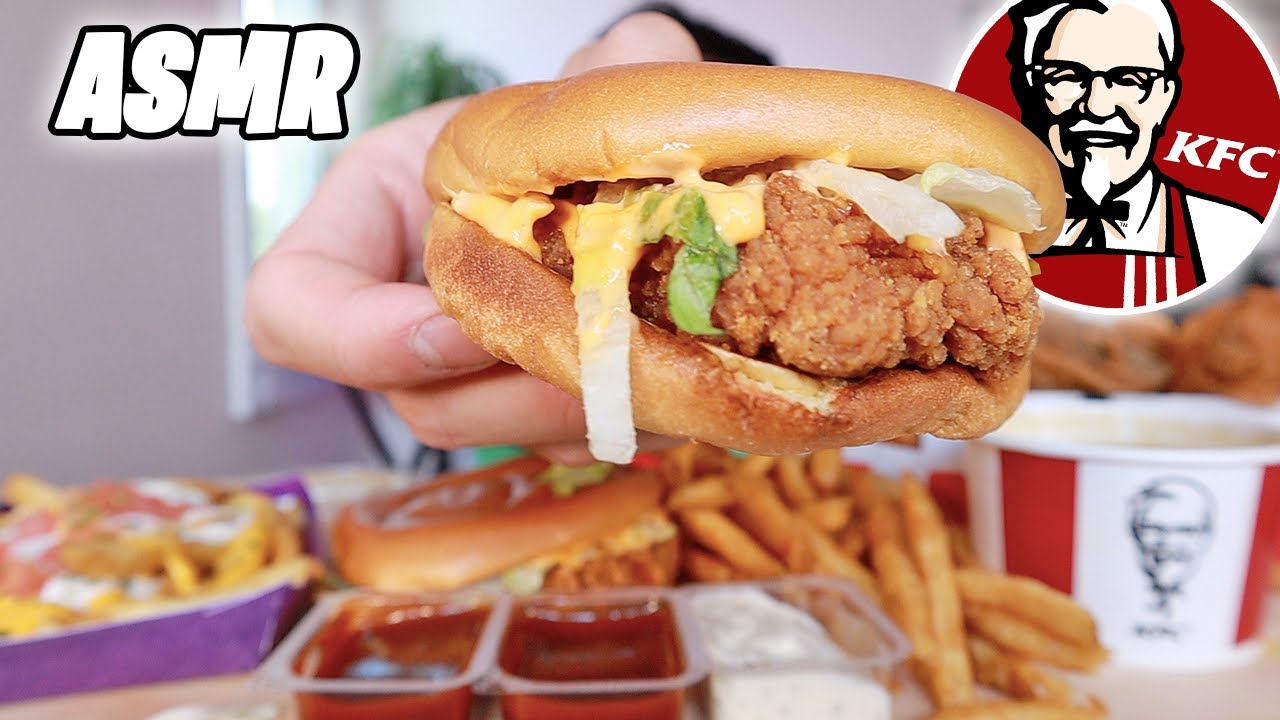 ASMR KFC | ZINGER CHICKEN SANDWICH | FRIED CHICKEN | FRIES SUPREME