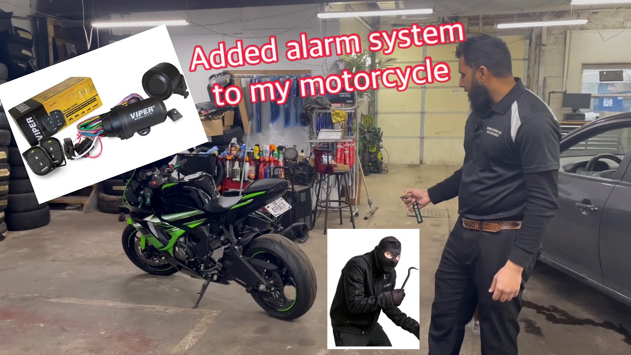 We installed a custom alarm set up to my ZX6R Motorcycle-viper power sport 3121V