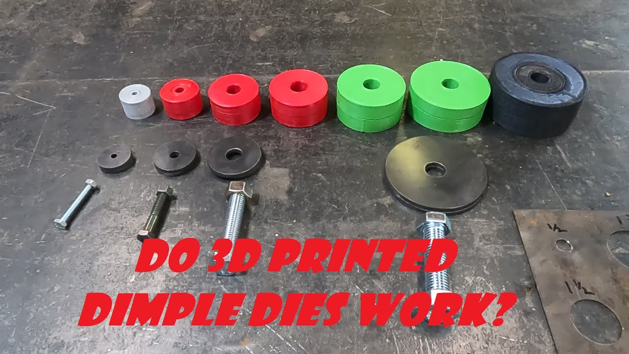 3D Printed dimples dies on 16 gauge steel