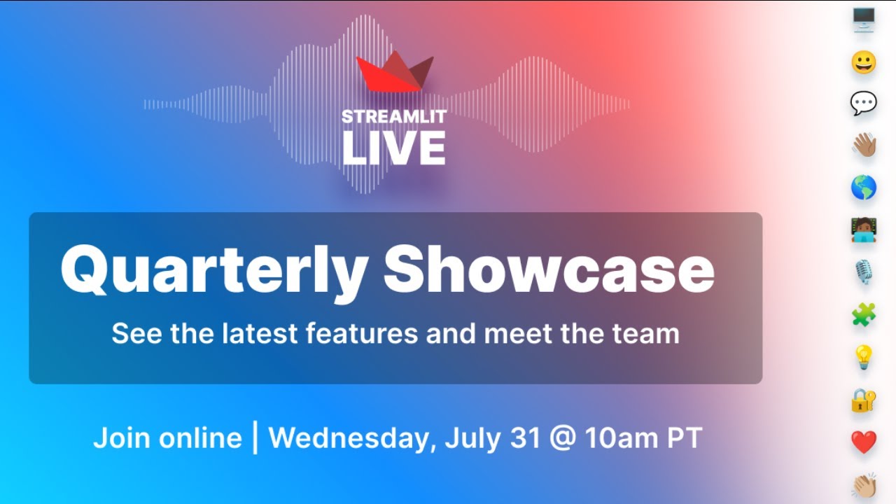 Streamlit Q2 Quarterly Showcase | July 31, 2024
