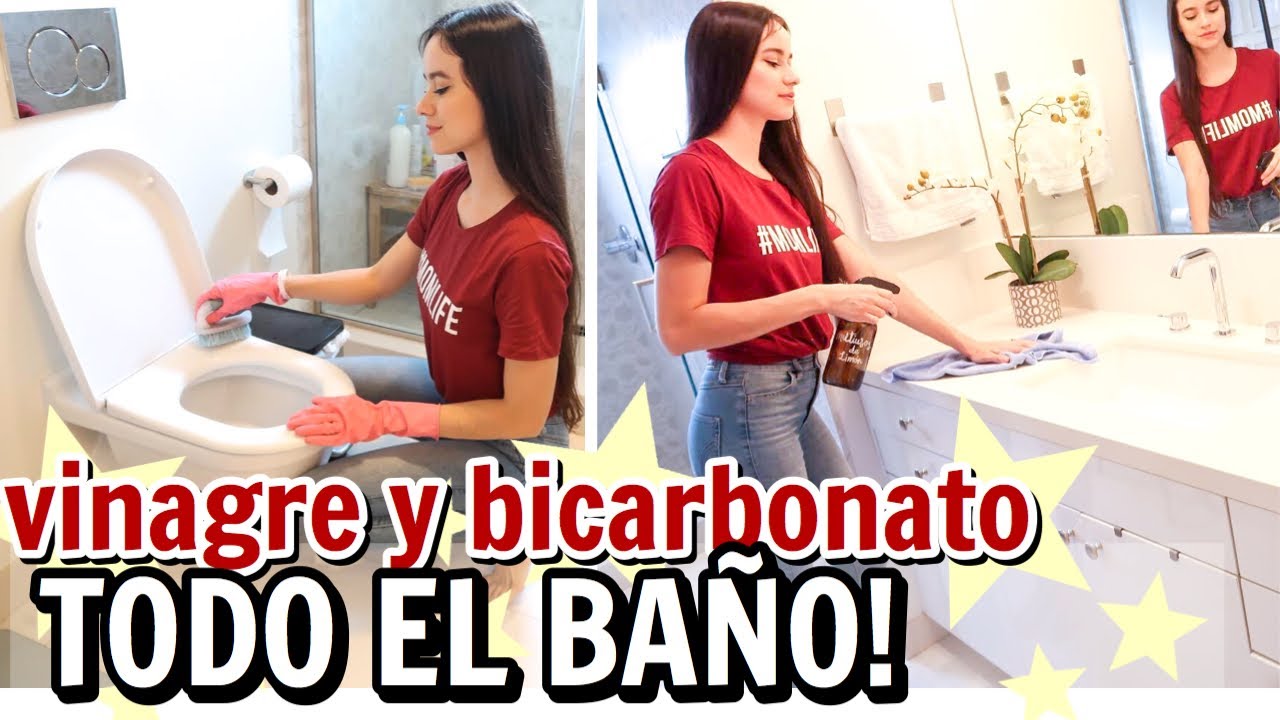 LIMPIAR TODO EL BAÑO CON VINAGRE Y BICARBONATO, RUTINA INODORO, DUCHA, ESPEJOS ALEJANDRA C MALDONADO