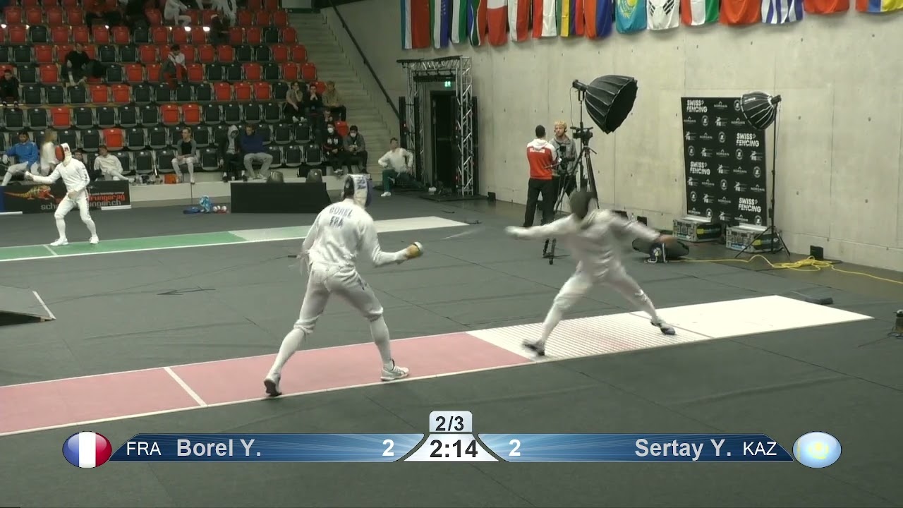 2022 T64 32 M E Individual Bern SUI WC RED SERTAY KAZ vs BOREL FRA