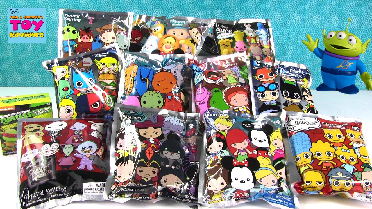 Figural Keyring Palooza Disney Marvel DC Super Heroes & More Opening | PSToyReviews