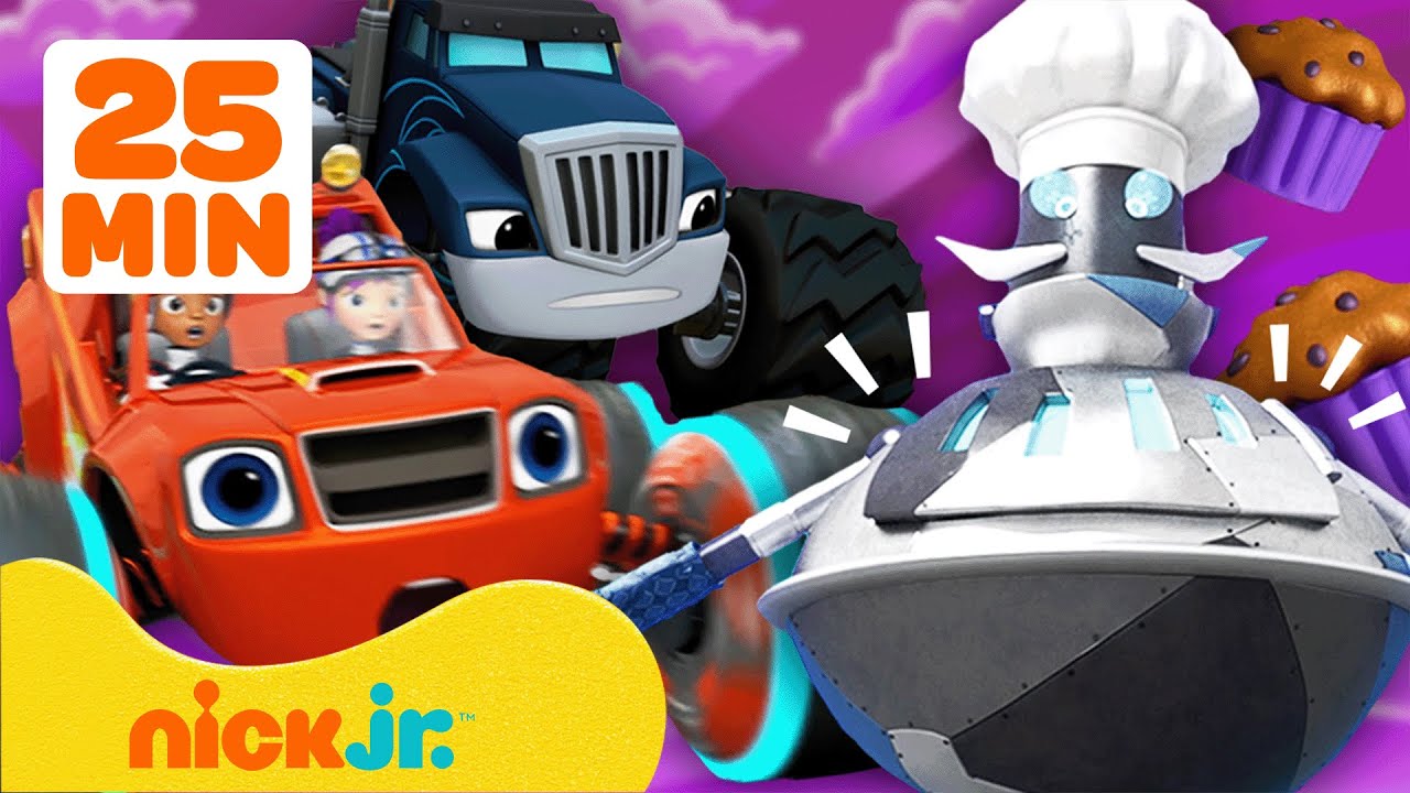 Blaze e le Mega Macchine | I più grandi combattimenti col CIBO di Crusher 🌮 | 25 minuti | Nick Jr.