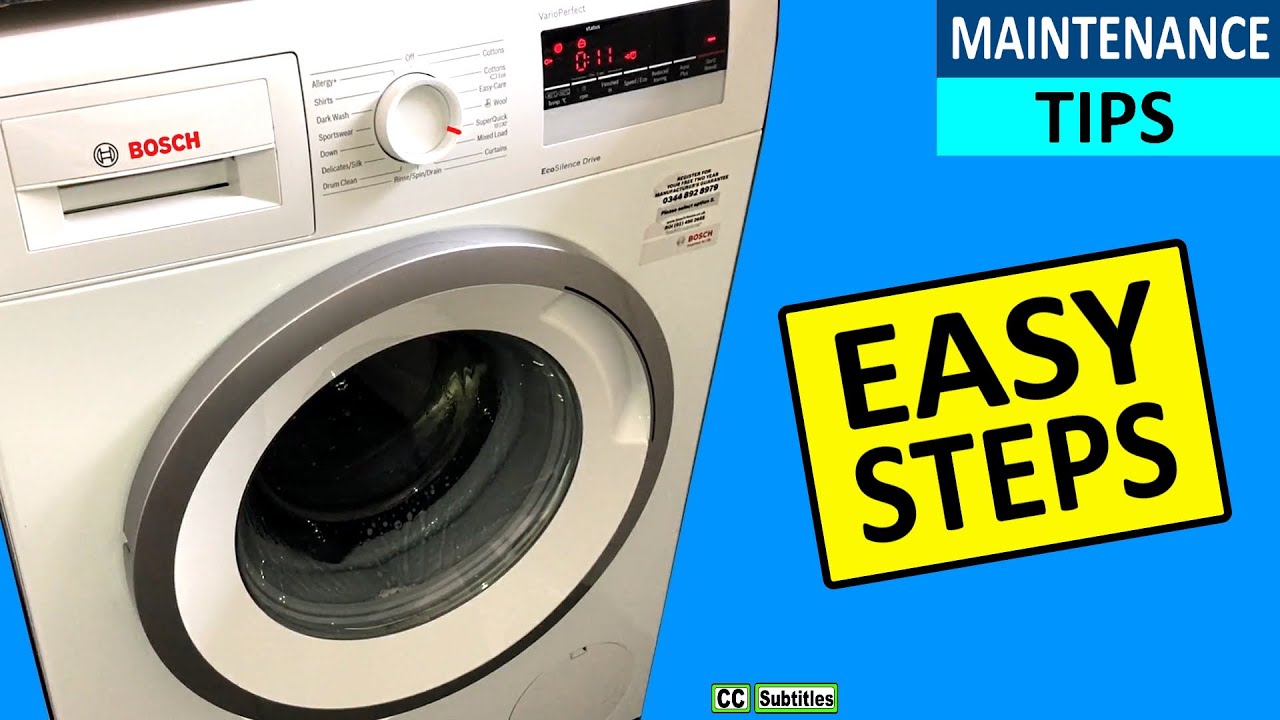 Bosch Washing Machine Maintenance Tips for Maximum Efficiency Serie 4 VarioPerfect