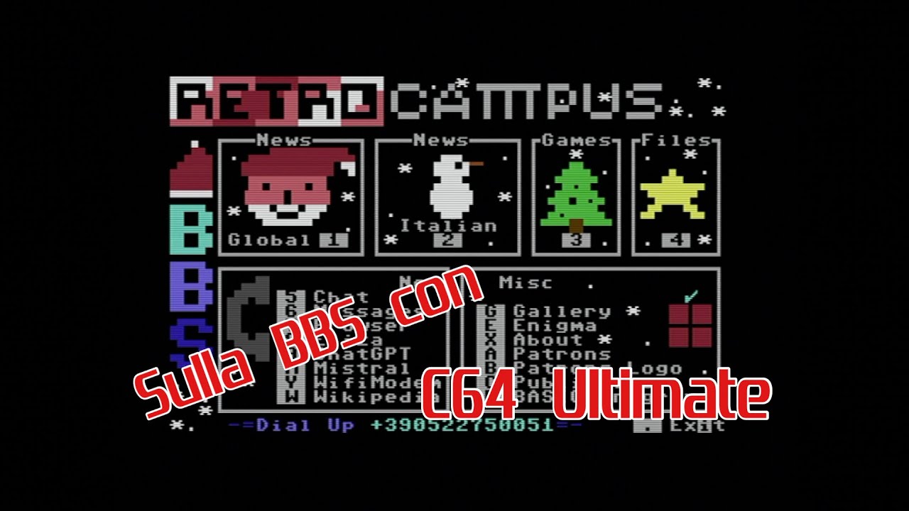 C64 Ultimate -  Colleghiamoci alla BBS di Retrocampus e scarichiamo un gioco