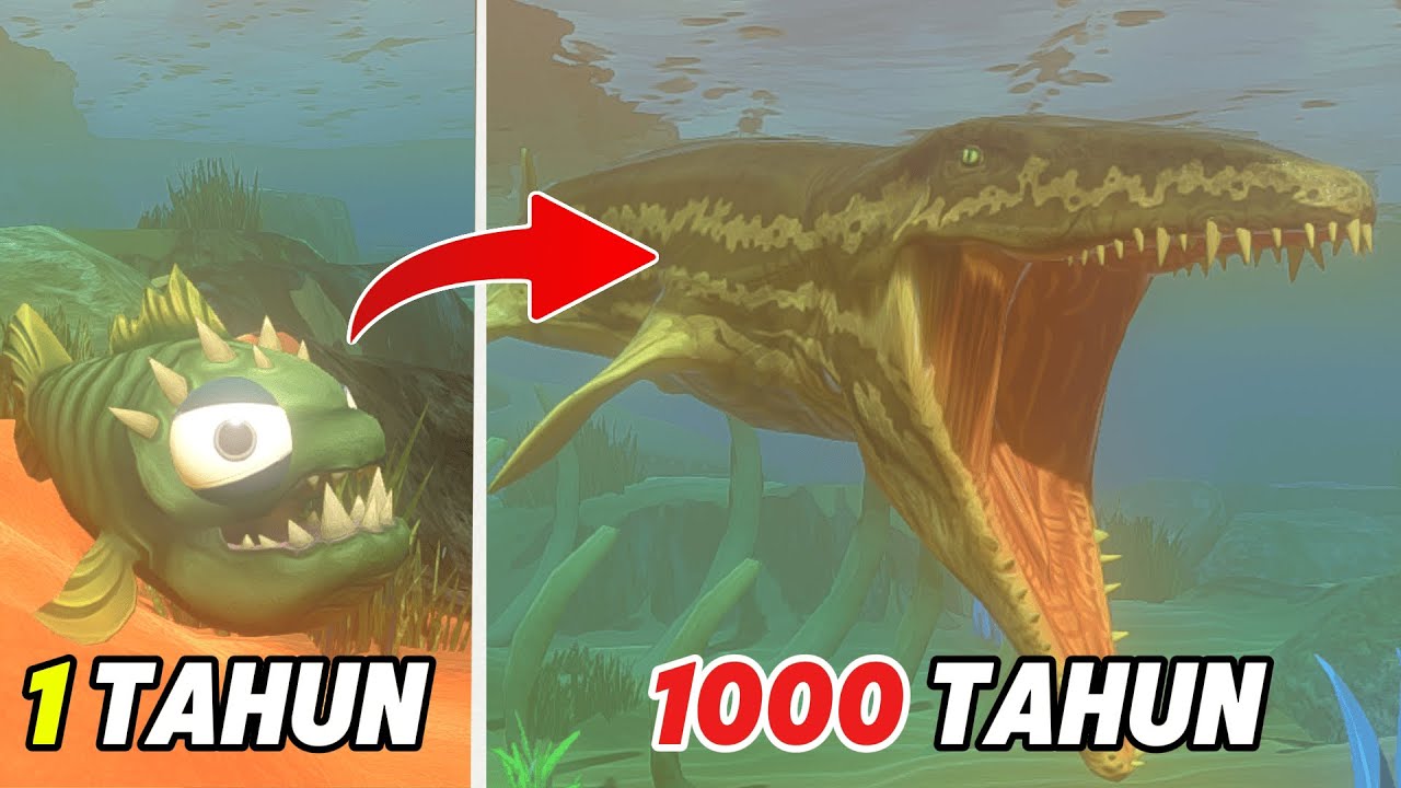 Aku Berevolusi dari Ikan TERKECIL Sampai Menjadi DINOSAURUS PEMANGSA MEGALODON di Feed and Grow Fish