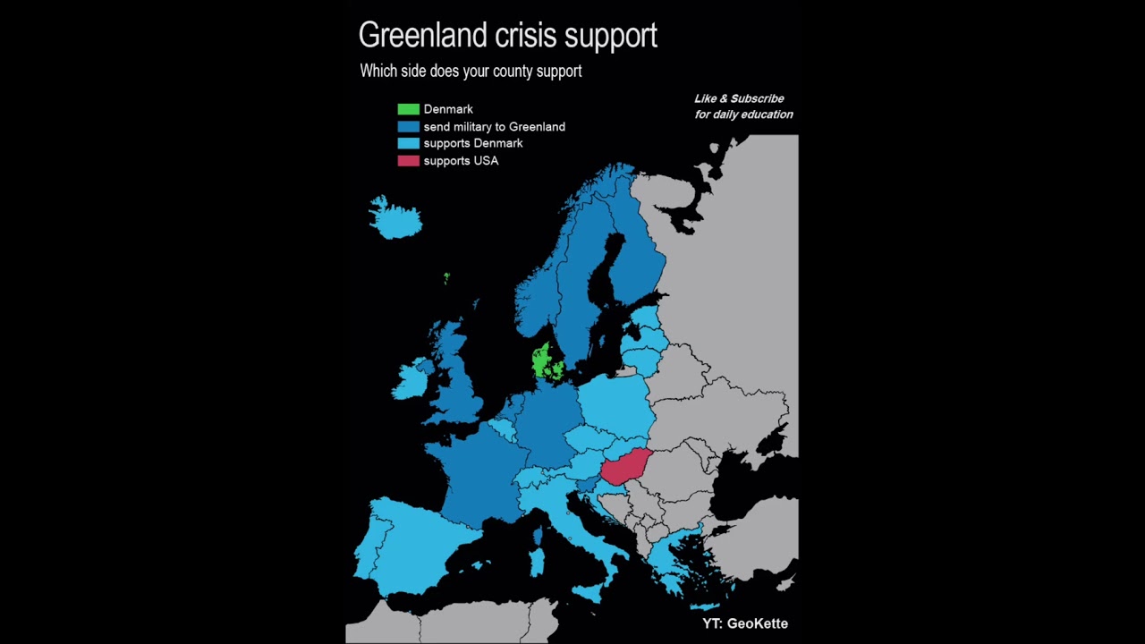 Who supports Denmark in the Greenland crisis?