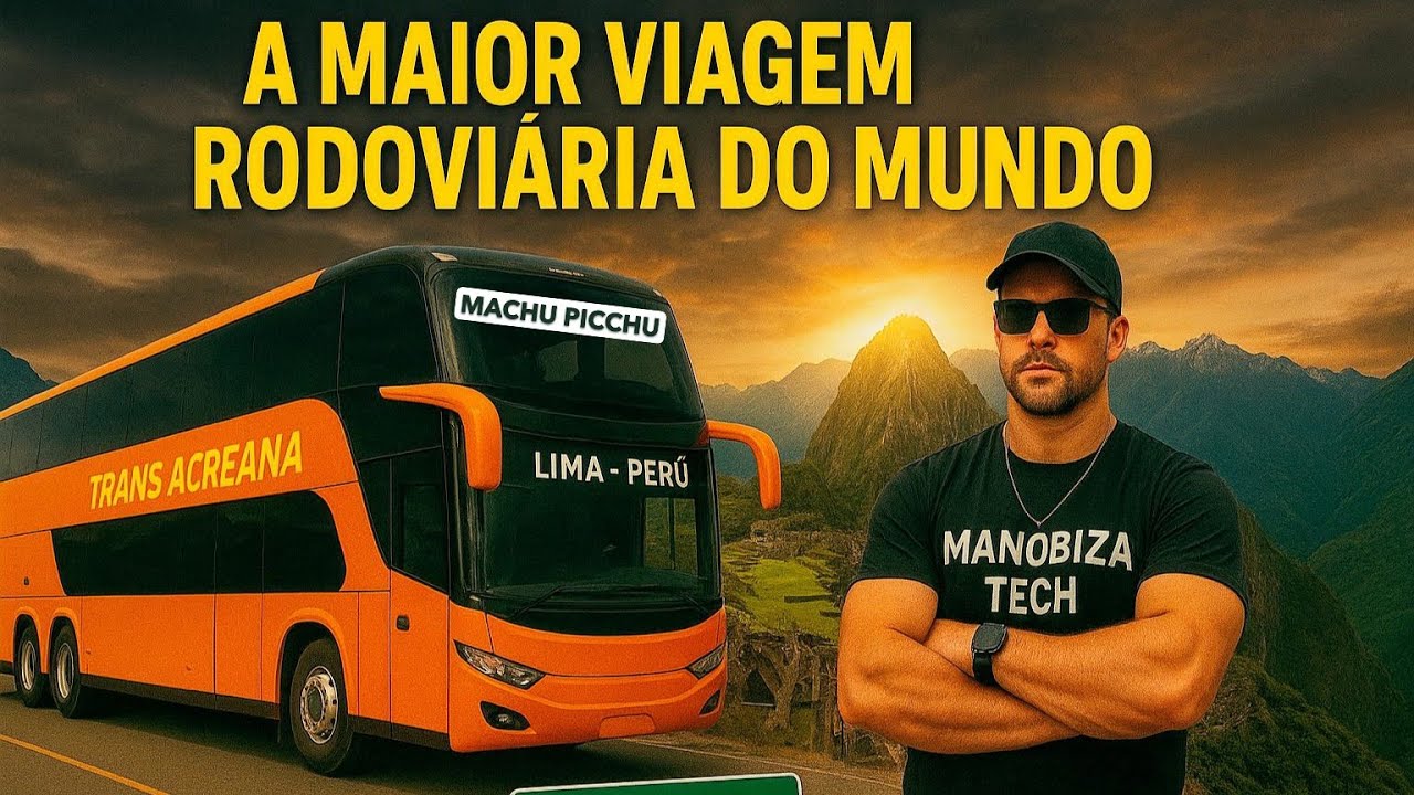 A VIAGEM DE ÔNIBUS MAIS LONGA DO MUNDO 🚍🌎 ManoBiza Cruza o Continente rumo a Machu Picchu - PARTE 1