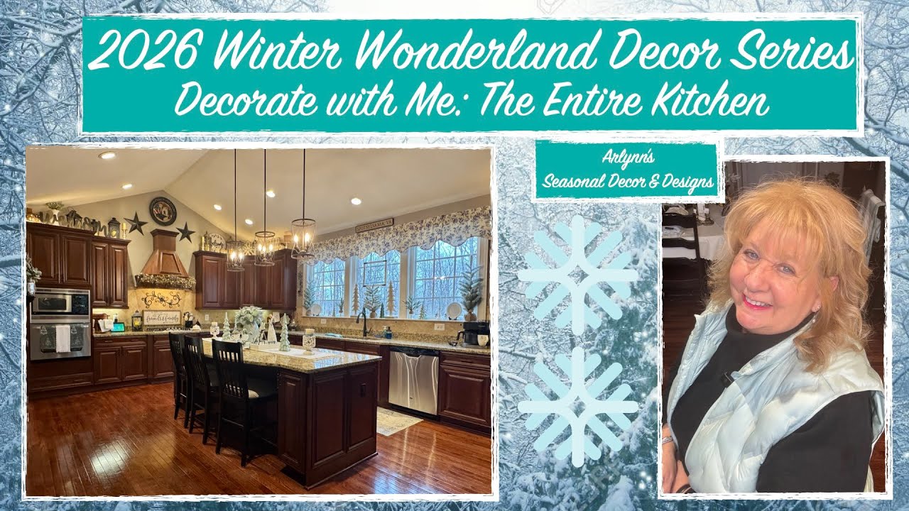 ❄️2026 WINTER WONDERLAND DECOR SERIES❄️ DECORATE WITH ME ❄️THE ENTIRE KITCHEN❄️