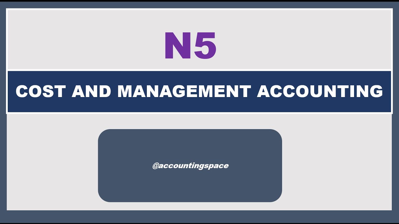 COST AND MANAGEMENT ACCOUNTING N5 WEIGHTED AVERAGE COST METHOD