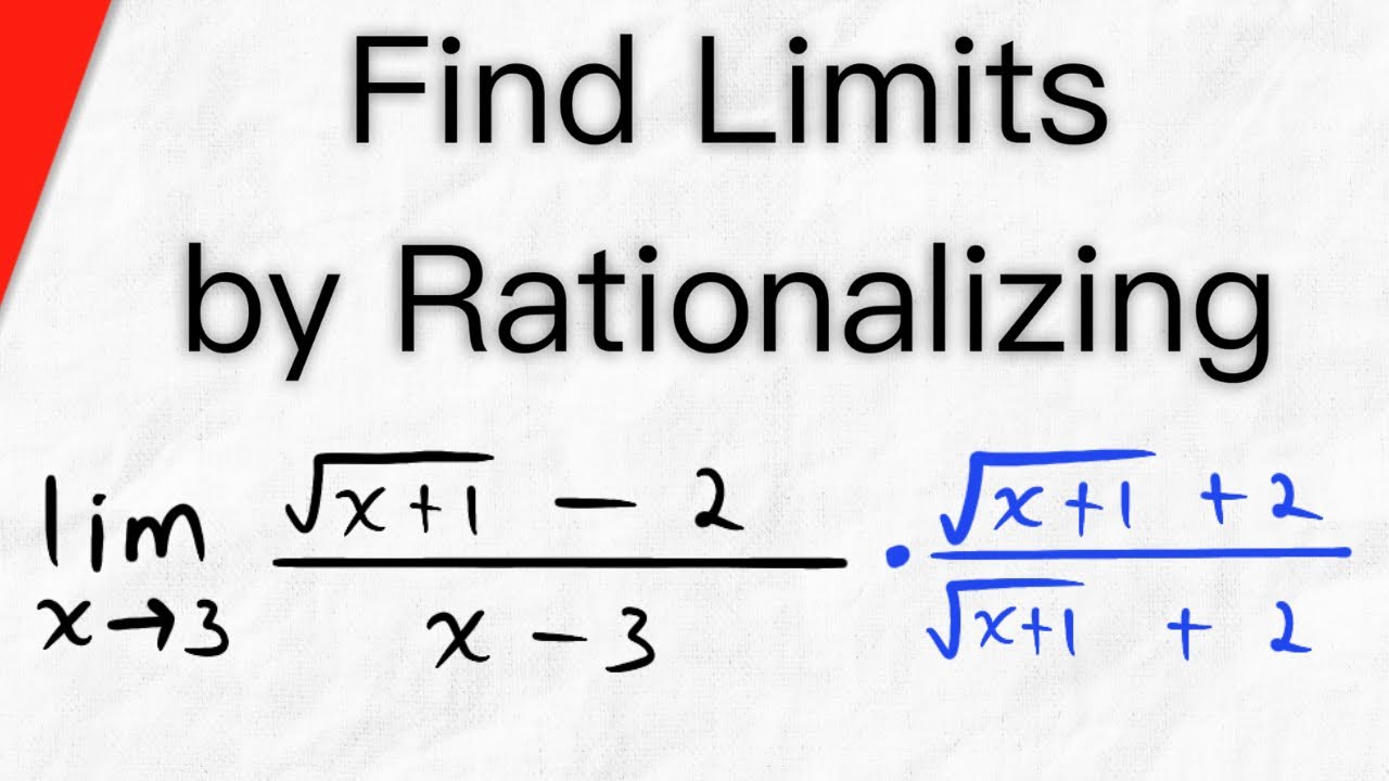 Оценка пределов путем рационализации | Исчисление 1