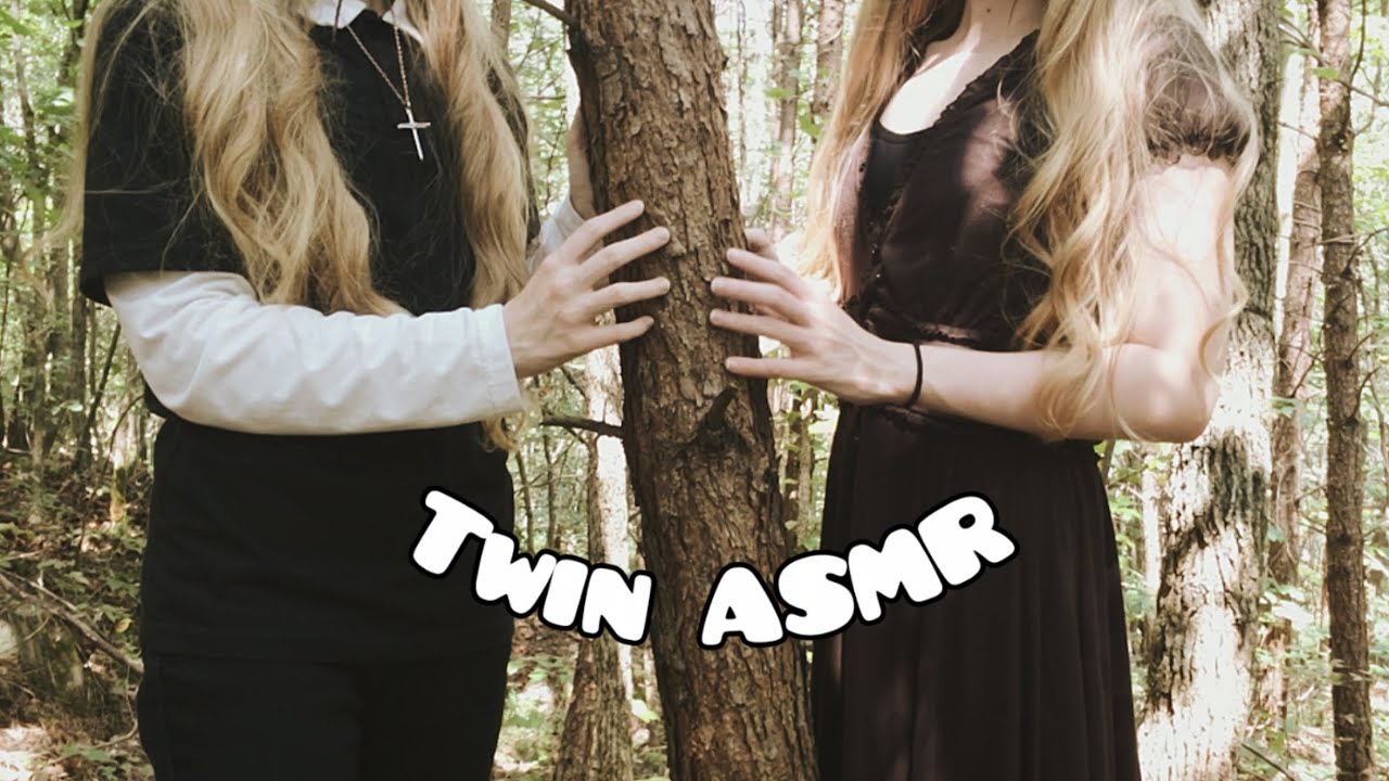 Twins Do ASMR In The Woods 🍂 Fast Tapping & Scratching + Nature Triggers 