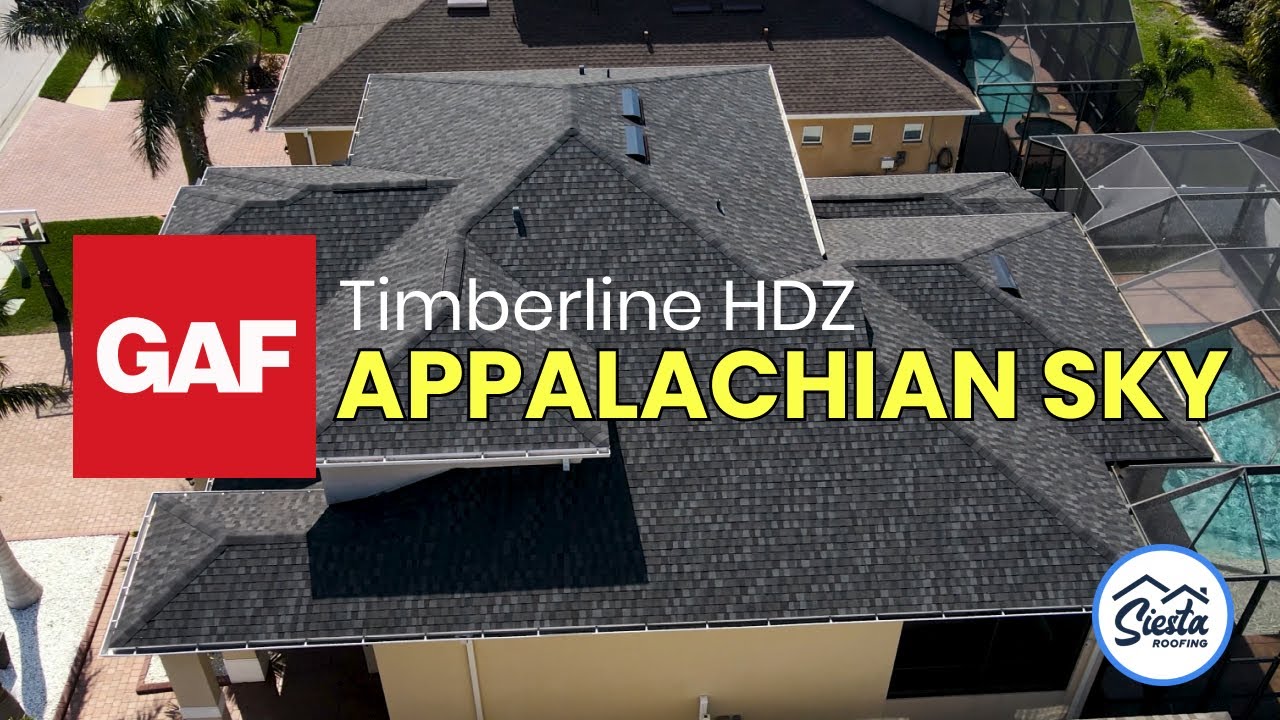 GAF Timberline HDZ Appalachian Sky installed by Siesta Roofing