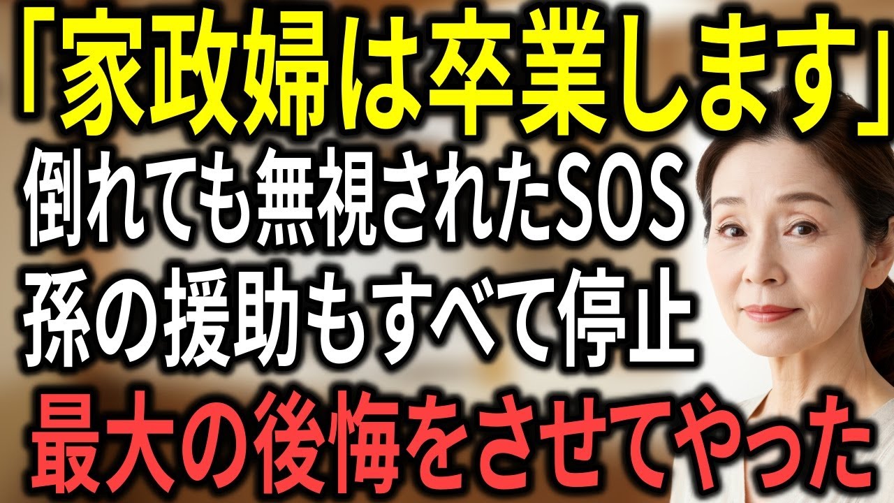 私が倒れても「大袈裟」と言って　孫の世話を押し付ける息子夫婦　援助をすべて停止して縁をきってやりました。 1