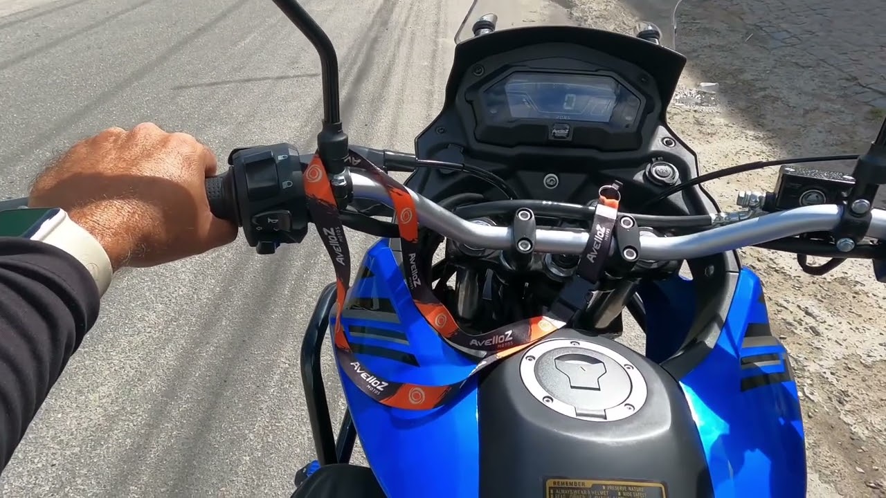 Nova Avelloz AZX 160 EFI 2025 agora fazendo teste Drive em ruas e ladeira testando a força da Moto