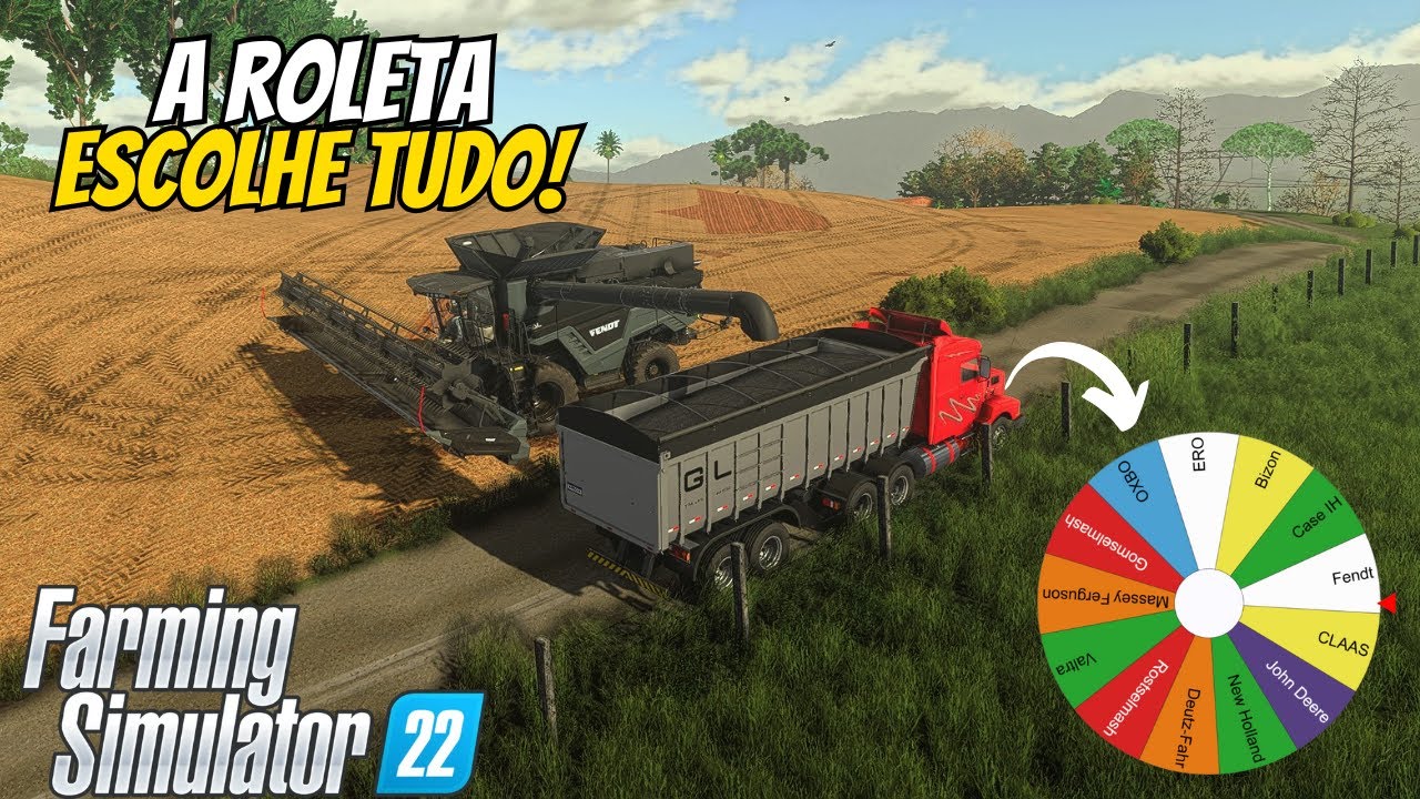 PRIMEIRA COLHEITA COM DESAFIOS EXTRAS NA ROLETA NO FARMING SIMULATOR 22
