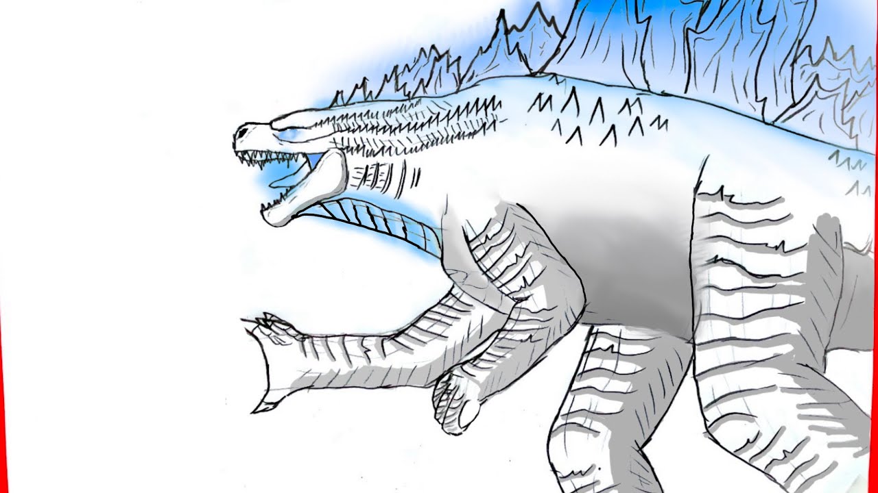 How To Draw Godzilla Charging For Scylla | Godzilla X Kong The New Empire