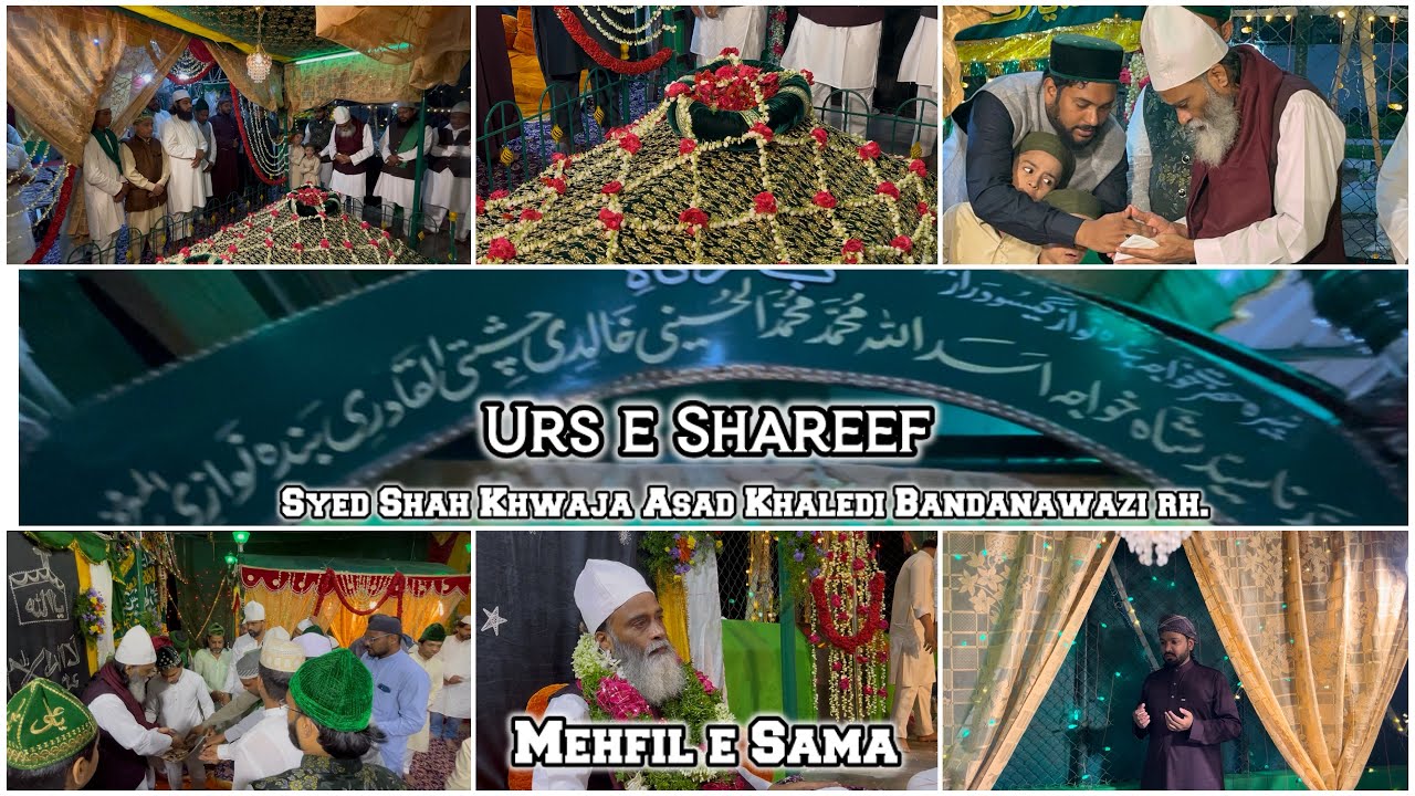 URS E SHAREEF | Syed Asad Khaledi Bandanawazi rh | MEHFIL E SAMA | Sameer Khan Quadri with Brothers.