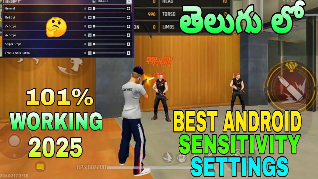 Best One Taps Sensitivity Settings⚙️ || తెలుగు లో 2025🤯 || My 📲 Sensitivity Reveal🔥