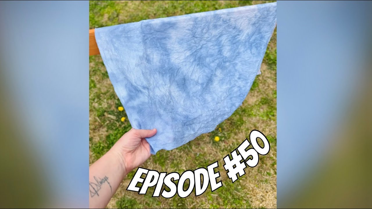 Dyeing Aida Cross Stitch Fabric for the First Time! - VLOG