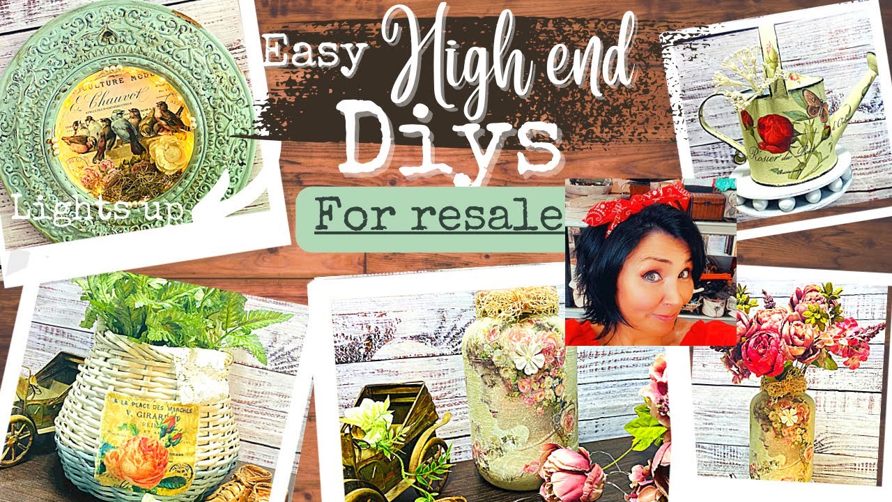 Vintage inspired high end diy decor for resale