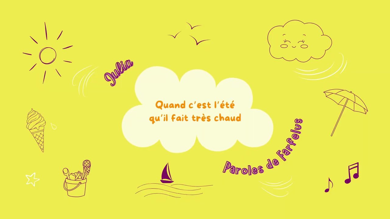 Lilas & Paroles de Farfelus - Quand c’est l’été qu’il fait très chaud (Lyrics Video)