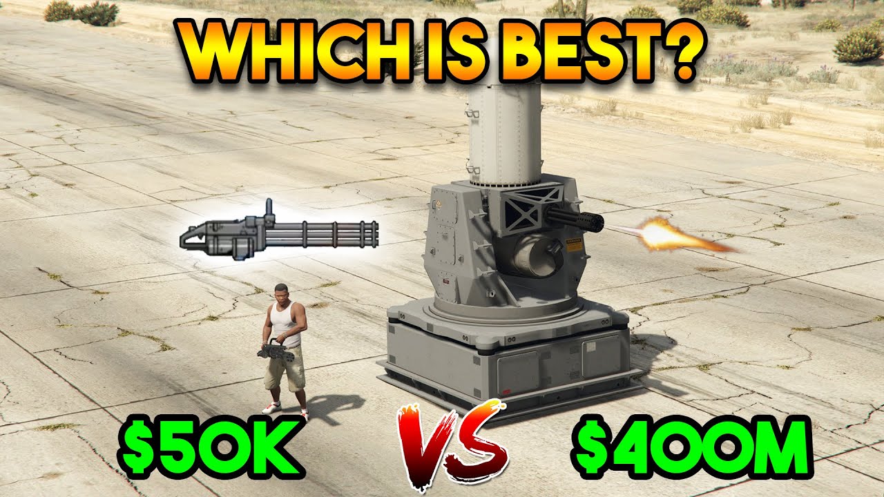 GTA 5 CHEAP MINIGUN VS EXPENSIVE MINIGUN (WHICH IS BEST?)