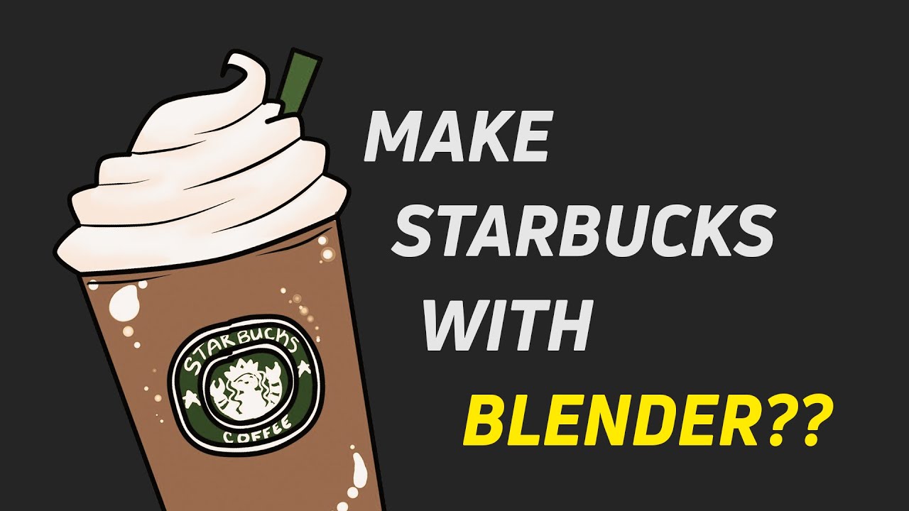 How to Make Starbucks Coffee Cup - Blender Timelapse