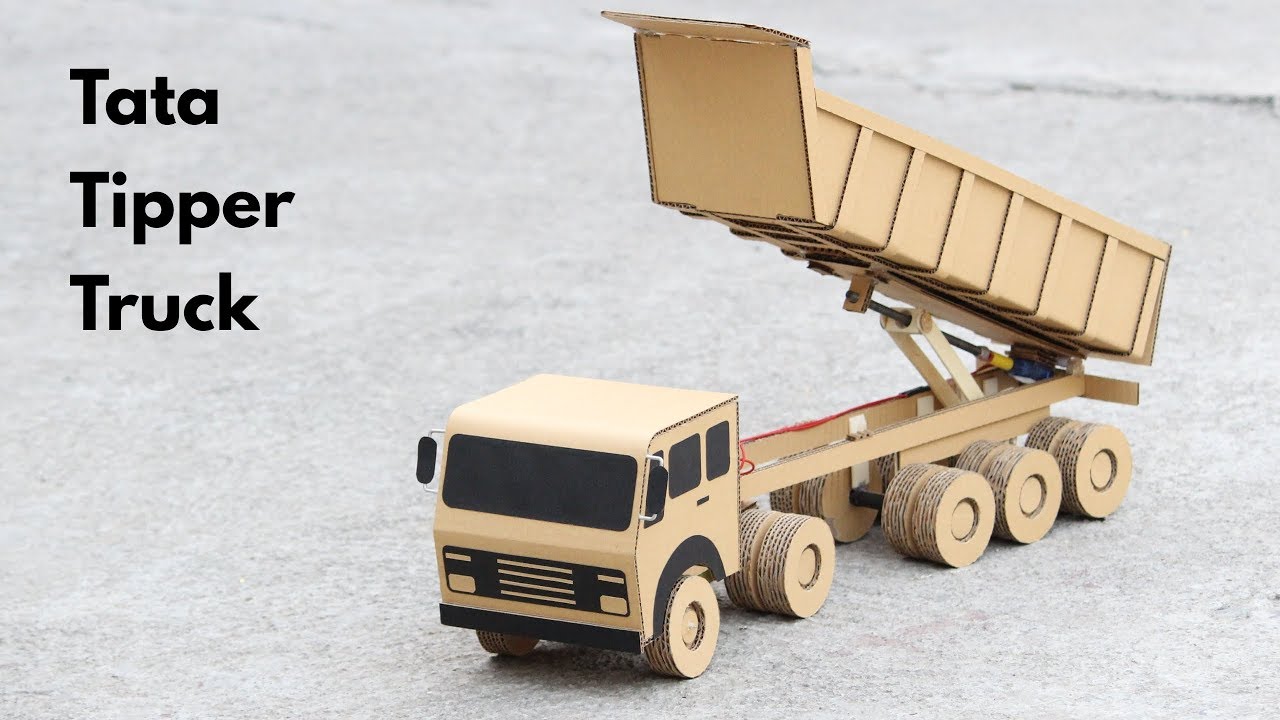How To Make RC Tipper Truck From Cardboard || Very Simple