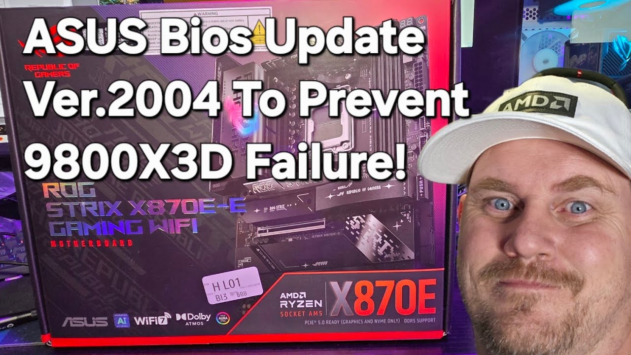 New ASUS X870E E Motherboard Bios Update To Prevent 9800X3D Failures!