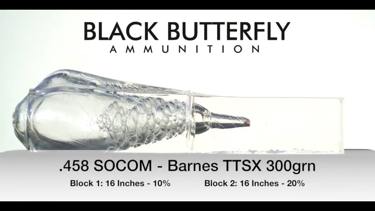 Black Butterfly Ammunition, .458 SOCOM, 300 gr, Barnes TTSX BT "HOG STOPPER"