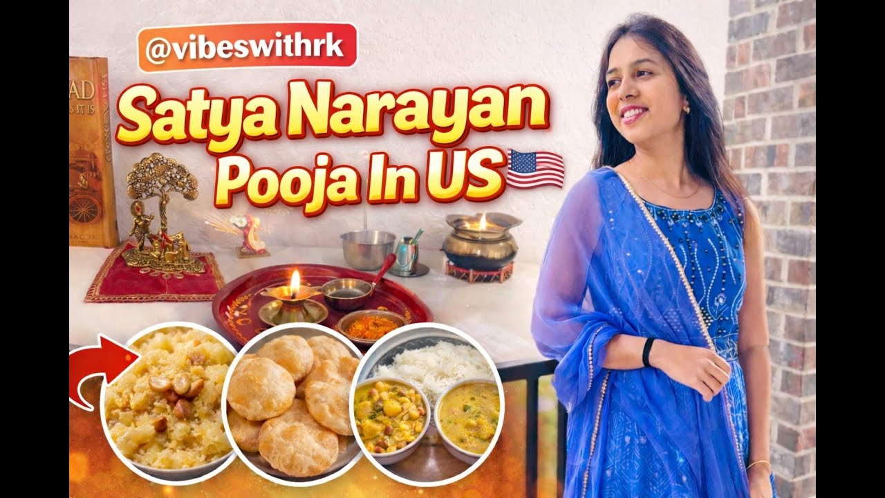 Satya Narayan Pooja in USA 🇺🇸 | Indian Home Vlog | Vibes With RK