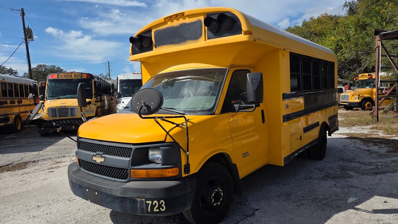 2011 Chevy Van Type School Bus Powered with a Duramax Diesel Engine