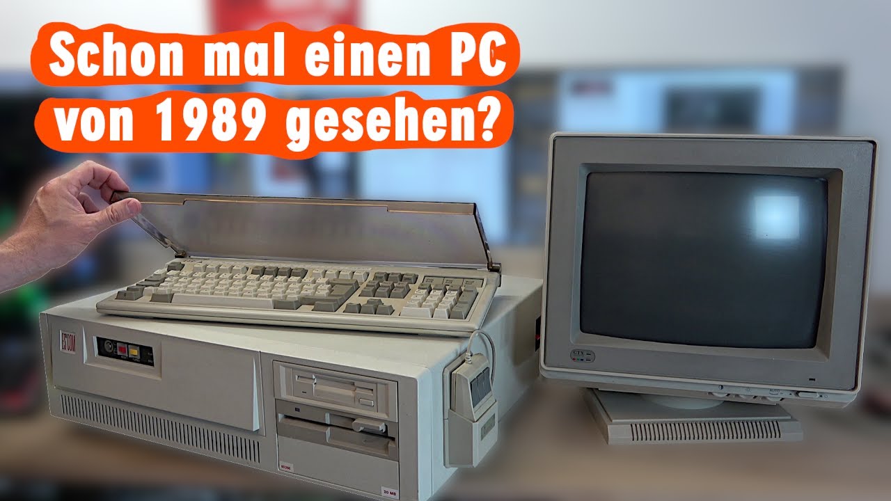 Intel 286 Prozessor mit Monster-Platine und CTX-Röhrenmonitor - Escom PC 1989 Germany