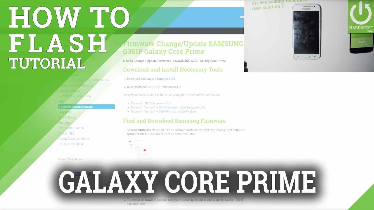 How to Flash SAMSUNG Galaxy Core Prime - Upgrade Firmware