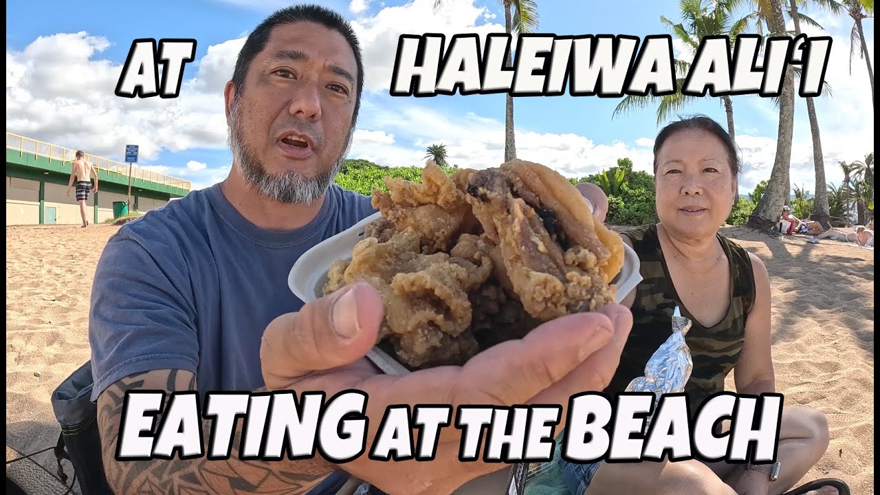 Paalaa Kai Market and Bakery Buying Food | Drive to Haleiwa Alii Beach and Eating at the Beach