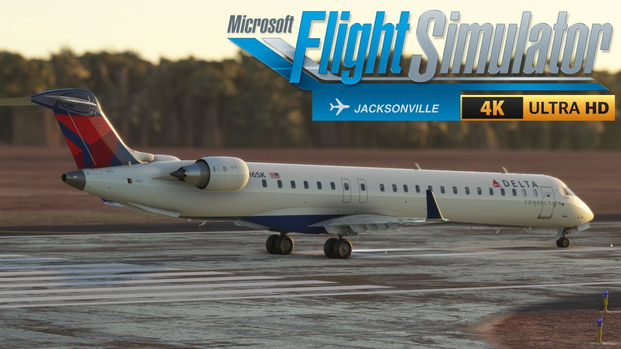 Delta Connection CRJ-900 Full Departure from Jacksonville | STUNNING morning sunrise MSFS 2020 (4K)