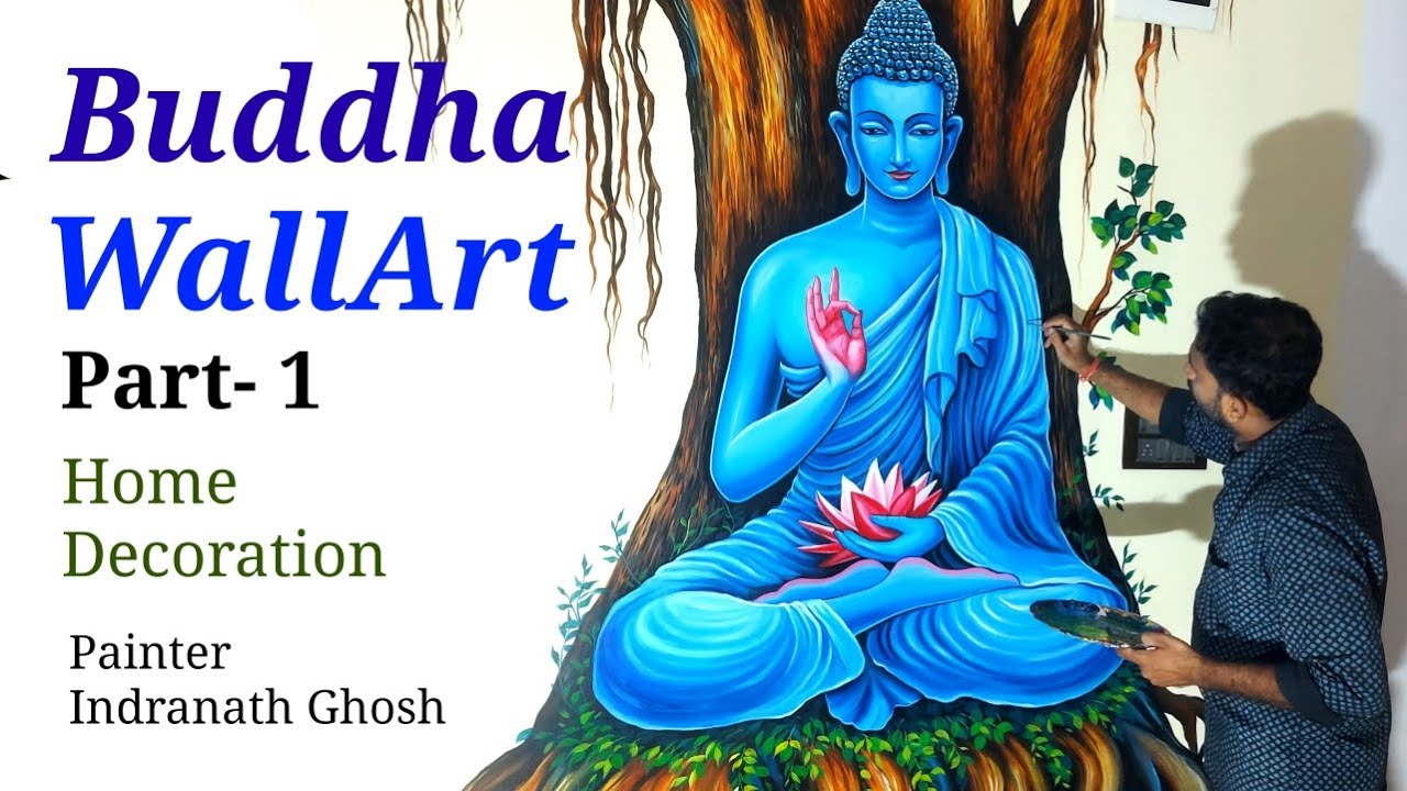Goutam Buddha Wall Painting  /  Simple Buddha Wall Painting  / Part-1