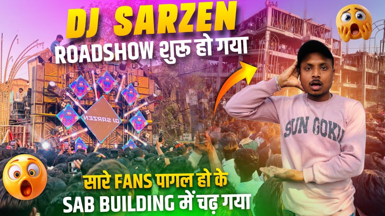 Dj SarZen Roadshow देखने के लिए Building में चढ़े हजारों Public 😲 Bank More Dhanbad - Shivratri