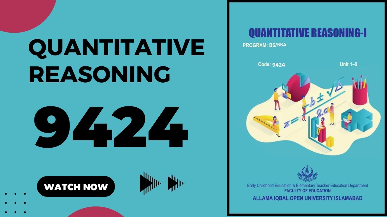 9424 QUANTITATIVE REASONING 9424 aiou 9424 9424 aiou assignments aiou 9424 book aiou 9424 lectures