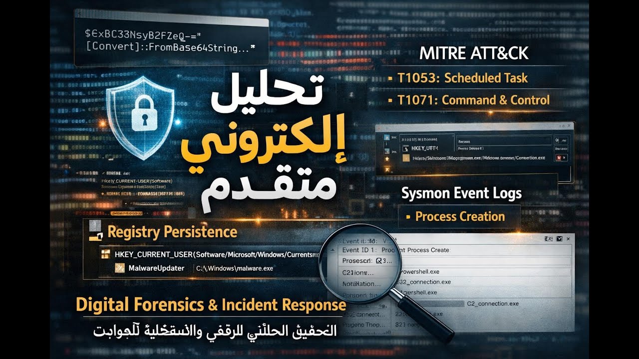 🔍 DFIR Case Analysis: PowerShell Encoded Attack & Registry Persistence | MITRE T1053, T1071