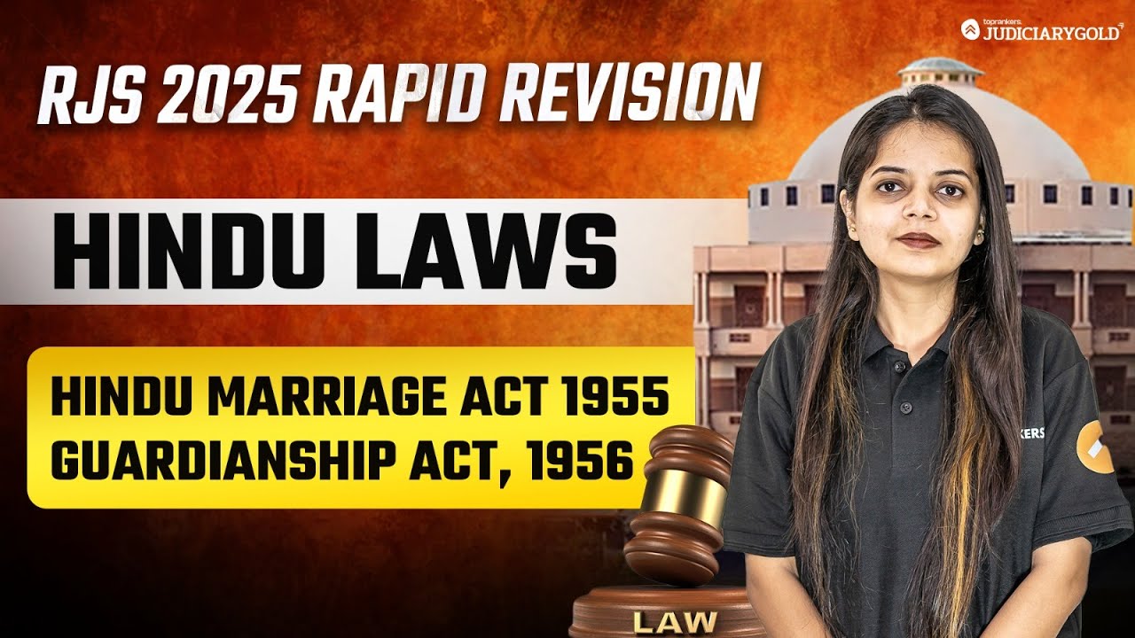 RJS 2025 Rapid Revision | Hindu Laws | Hindu Marriage Act, 1955 & Guardianship Act 1956