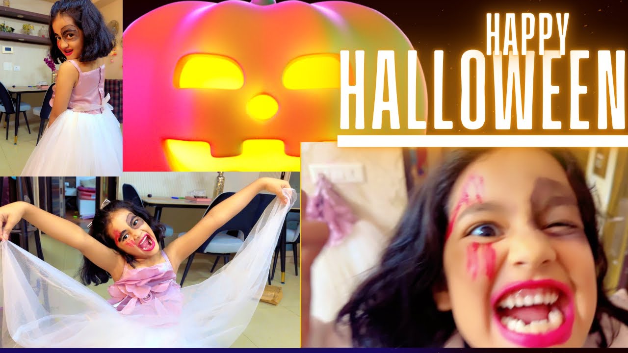 Gabbu’s Spooky Halloween👻 | Makeup Transformation & Trick or Treat Fun with Friends 🎃#halloween 