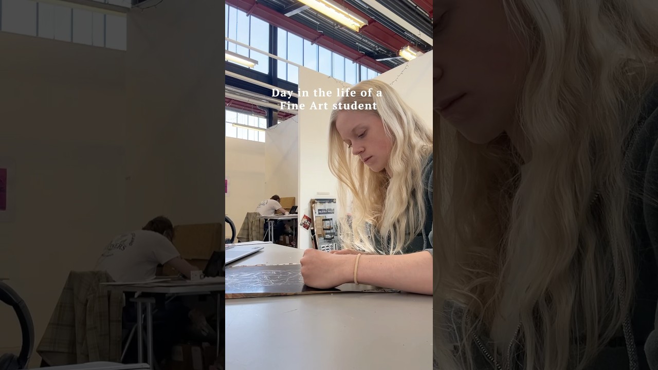 Day in the life of a Fine Art student! #shorts