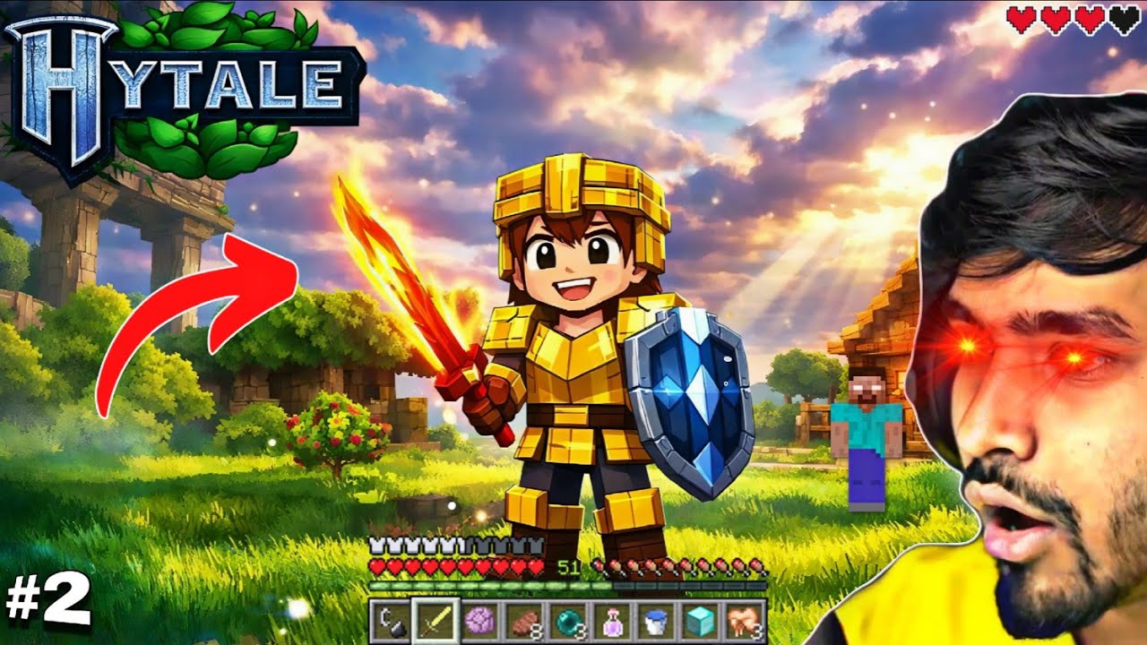FINALLY I MADE MY FIRST ARMOR & WEAPON 😱 | Hytale Gameplay Part 2